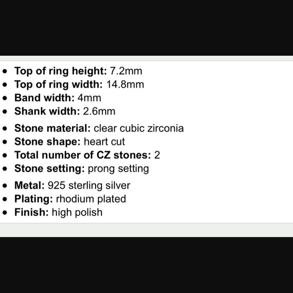 Sterling Silver .925 Bow Ring w Heart CZ - Picture 5 of 6